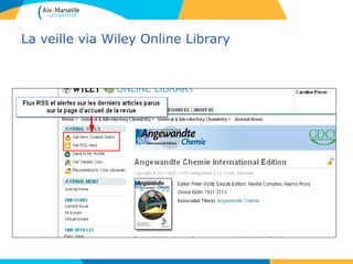 La veille via Wiley Online Library
 