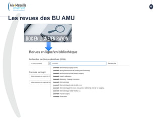 Les revues des BU AMU
42
 
