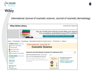 International Journal of cosmetic science; Journal of cosmetic dermatology
Wiley
 