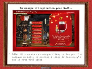 En manque d’inspiration pour No ë l … Idée: Si vous  êtes en manque d’inspiration pour les cadeaux de noël, la machine à idées de Sainsbury’s est là pour vous aider 