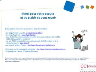 Les outils de recherche et veille sur le web