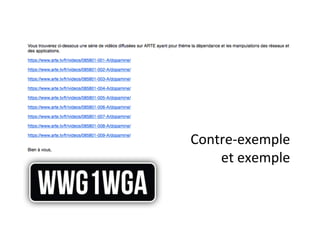 Contre-exemple	
et	exemple	
 