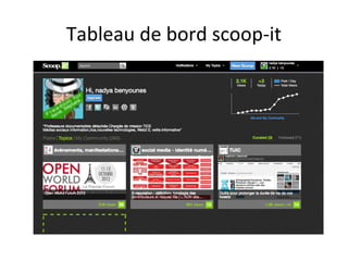 Tableau de bord scoop-it
 