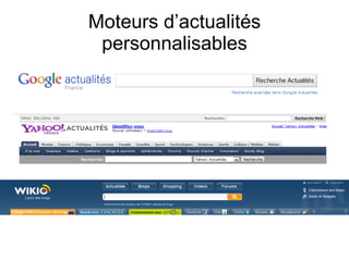Moteurs d’actualités personnalisables 