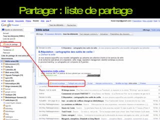 Partager : liste de partage 