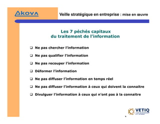 Veille StratéGique Et Intelligence éConomique