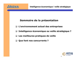 Veille StratéGique Et Intelligence éConomique