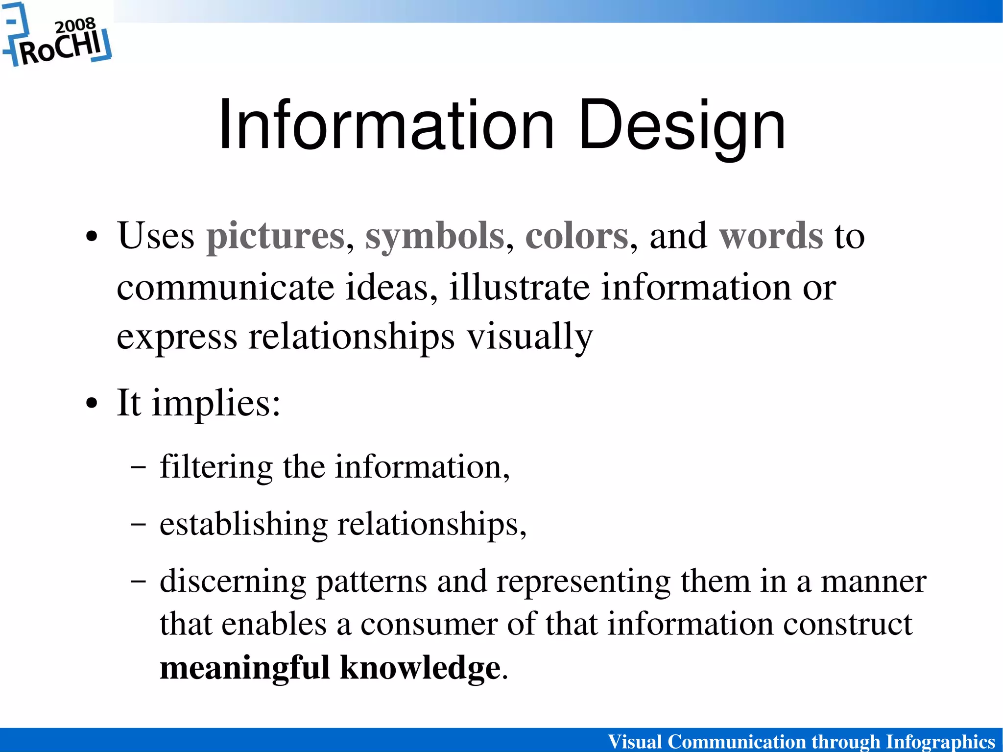Visual Communication through Infographics