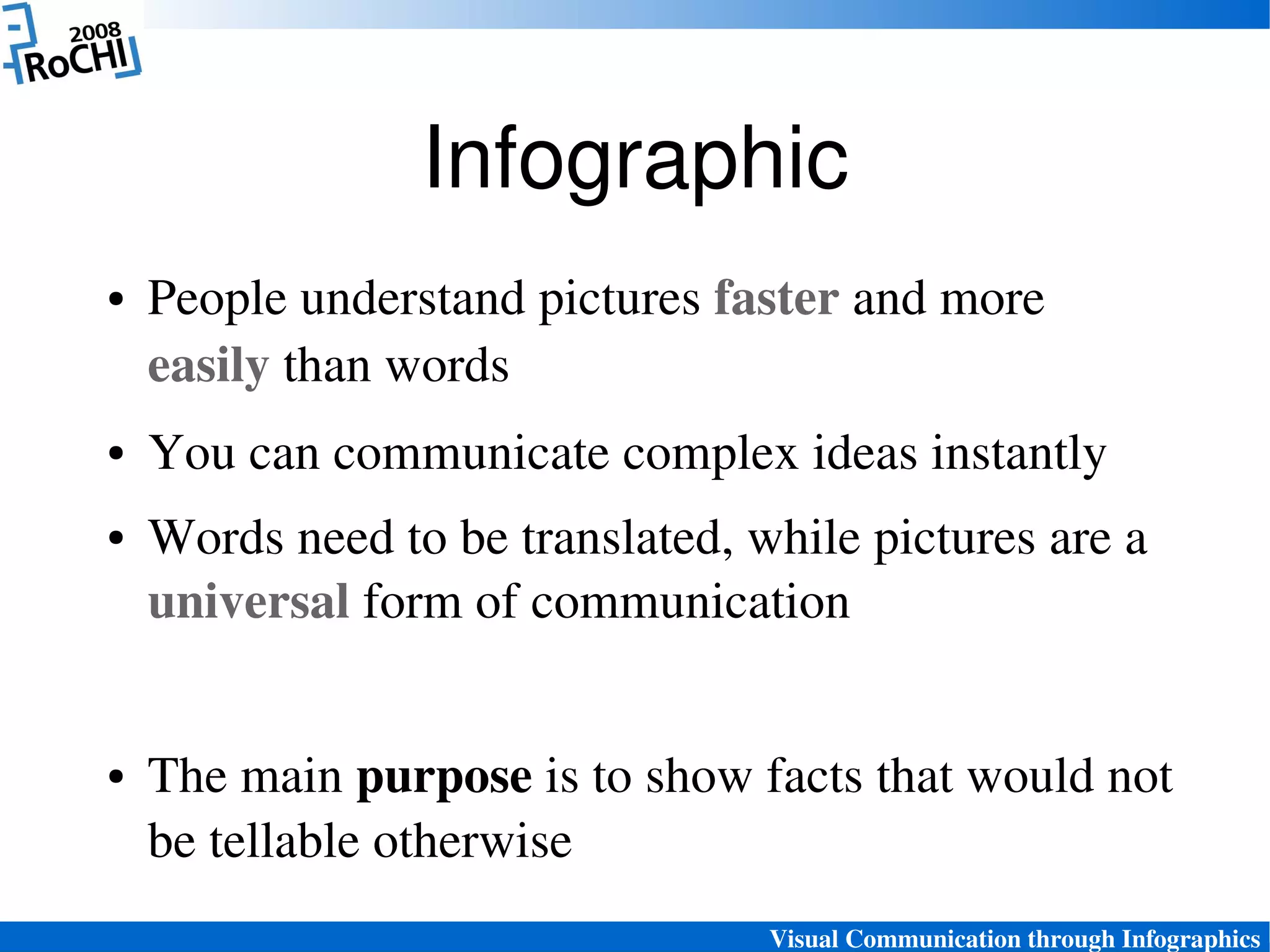 Visual Communication through Infographics