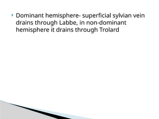 V Labbe venous drainage of cerebrum pow e rpoint | PPTX