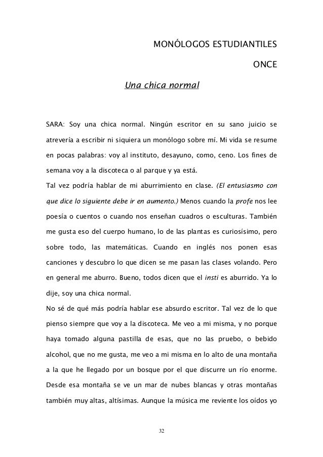 Veinte monólogos estudiantiles y un diálogo inesperado