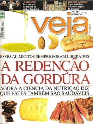 A Redenção da Gordura (Revista VEJA)