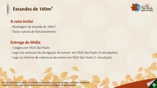 Obs.: A realização do evento e a implementação dessa cota estão sujeitos a análise de viabilidade.
O patrocínio contempla exclusividade do anunciante na categoria do patrocinador.
 