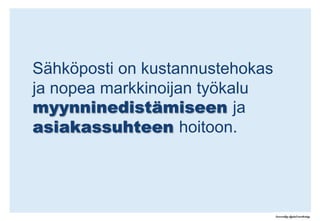 Asiakkuuden kehittämiseen ja lojaliteetin kasvattaminen digitaalisin keinoin12345Asiakasymmärrys ja segmentointiAsiakkuudentavoitteetHoitomallitAsiakkuuksien johtaminen ja seurantaKonsepti-suunnitteluSuunnitellaan toimenpiteet, mahdolliset palvelut ja niiden toteutustavatOikea ymmärrys asiakkaan tarpeista ja käyttäytymisestä, ja asiakaskunnan segmentointiYrityksen tavoitteet asiakkuuksille, esim. ostouseuden kasvattaminen tietyssä asiakassegmentissäEri segmenttien tarpeisiin vastaavat hoitomallit, joissa määritelty mm. osallistaminen, palvelu, jakelu-kanavat, triggerit, asiakasdialogi ja edutOikeat mittarit asiakasmäärän kehittymisen ja asiakkaiden käyttäytymisen seurantaanLojaliteetin kasvattaminen lähtee onnistuneesta asiakaskokemuksesta. Tämä on asiakassuhteen ydin, joka luo pohjan jatkuvalle asiakassuhteelle ja suosittelulle. Lojaliteetin kasvattaminen vaatii kokonaiskonseptin suunnittelua, ei vain yksittäisiä toimenpiteitä