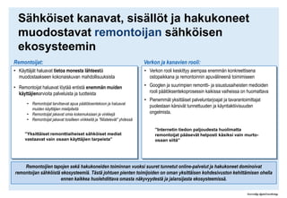 Remontoijat haluavat löytää entistä enemmän muiden käyttäjienarvioita palveluista ja tuotteista