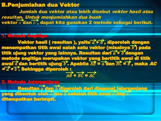 Matematika Peminatan Vektor