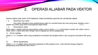 vektor di R2 dan R 3 DALAM MATEMATIKA KELAS X | PPTX