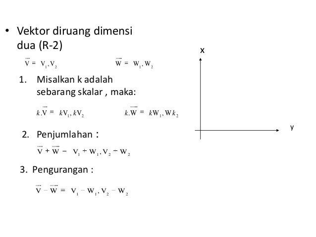 Vektor Ruang Dimensi 2 Diruang Gambar Dua