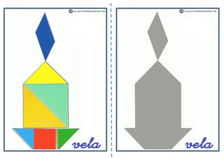 tangram - tarjetas - vela