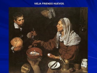 VIEJA FRIENDO HUEVOS.
