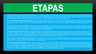 ETAPAS
 En la etapa sevillana o de formación (hasta 1623) Velázquez tuvo como primer maestro a Herrera el Viejo y como más influyente a Francisco Pacheco, de quien tomó el gusto por
el color mate. Su técnica se caracterizó por una plasticidad dura, el tenebrismo caravaggiano, los tonos madera, un dibujo preciso y la factura lisa de la pincelada. Pintó bodegones,
cuadros de género, retratos y cuadros religiosos. En ocasiones en un mismo cuadro reunió más de una de estas temáticas. El 14 de marzo1617 consigue su título de pintor tras
pasar el examen del gremio de pintores y siete años en casa de Pacheco. Ya puede abrir taller propio y contratar por si mismo las obras.
 En la primera etapa madrileña (1623-1628) Velázquez apuesta por el retrato aislado y los cuadros de temática histórica y mitológica. Los retratos responden a un tipo semejante al
de Tiziano, pero tienen la particularidad de que la figura se destaca sobre un fondo más claro y se limita a lo accesorio. Aunque se mantiene la dureza del contorno de la etapa
sevillana, la pincelada se hace más suelta y ligera, desaparece el tenebrismo y el tono madera, se aclara la paleta, aparecen pigmentaciones rosadas y blanquecinas, y predomina la
luz.
 Realizó su primer viaje a Italia (1629-1631) influido por Rubens, que visitó España en 1628. Visitó entre otras ciudades Roma, Génova, Venecia, estudió las obras de Cortona,
Miguel Ángel y Rafael, tuvo contacto con Ribera, estudió las obras de San Pedro de Roma y residió en Villa Medici. Su paleta se transformó. Desaparecieron los betunes negruzcos,
su pincelada se hizo más fluida, se interesó por el desnudo y el paisaje, y utilizó la perspectiva aérea; . El dibujo sigue siendo muy preciso y no se olvidan las calidades de las cosas,
sean armas, telas o cacharros. De este período son sus obras más innovadoras y académicas.
 La segunda etapa madrileña (1631-1649) es la central de su biografía y la del afianzamiento cortesano. Siguiendo a Lafuente Ferrari se divide en tres periodos: de 1631 a 1635, de
1636 a 1643, y de 1643 a 1649. De 1631 a 1635, Velázquez manifiesta una actitud discreta en los temas religiosos; durante estos años decoró el Salón de Reinos del Palacio del
Buen Retiro de Madrid, el conjunto de pinturas de Velázquez, Zurbarán, Pereda, Maino, Carducho, Cajés y Castelo exaltan las glorias de la monarquía española a través de sus
éxitos militares. De Velázquez son los retratos ecuestres. De 1636 a 1643 la pincelada gana fluidez. De 1643 a 1649 la paleta gana en profundidad y efectos pictóricos. Velázquez
pintó a los bufones de la corte con verdadera piedad pues disimula el enanismo de los personajes pintándolos sentados.
 Velázquez realiza su segundo viaje a Italia (1649-1651) con el encargo de comprar cuadros para las galerías reales españolas. Realiza un recorrido por los principales centros
artísticos italianos. En Venecia adquiere obras de Veronés y Tintoretto para el rey. Además realiza algunas obras maestras en la que se vislumbra la plenitud creativa de las de la
época posterior; va a suponer para el pintor la última etapa de su período formativo.
 La tercera etapa madrileña (1651-1660) cierra la biografía de Velázquez. Desde 1651 se encuentra en Madrid. Velázquez ha cambiado su estilo en Italia y desde su regreso al final
de su vida, lo que hace es intensificar sus logros y desarrollar las maneras que ha iniciado. La paleta se hace líquida, esfumándose la forma y logrando calidades insuperables; la
pasta se acumula a veces en pinceladas rápidas y gruesas, de mucho efecto. Prosigue su tarea de retratista, pero acomete cuadros religiosos, fechándose en este último período
dos de sus obras maestras: Las Meninas y Las Hilanderas. Percibe en palacio diversas nóminas, una de ellas como aposentador mayor, cargo que le obliga a viajar para preparar el
alojamiento de los monarcas. En 1660 se celebra en la frontera franco-española, en la isla de los Faisanes, una importantísima conferencia, siendo en ella concertado el matrimonio
de Luis XIV con la infanta española María Teresa. A poco de regresar a Madrid de este acontecimiento, Velázquez fallecía.
 