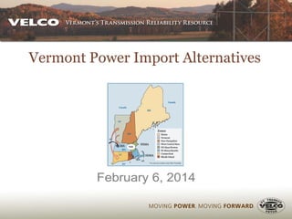 Vermont Power Import Alternatives

 