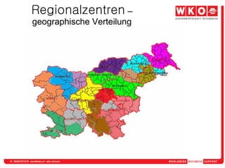 Regionalzentren –
geographische Verteilung
 