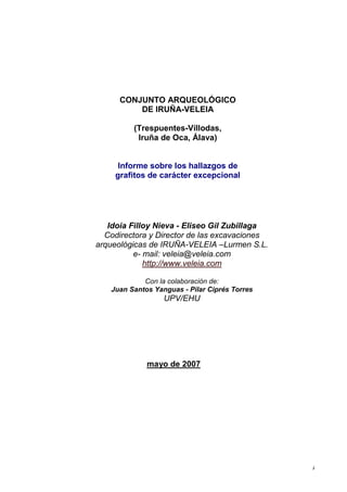 CONJUNTO ARQUEOLÓGICO
          DE IRUÑA-VELEIA

         (Trespuentes-Víllodas,
          Iruña de Oca, Álava)


      In...
