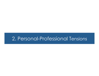 2. Personal-Professional Tensions

 