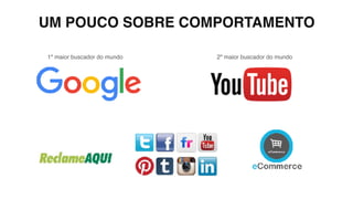 2º maior buscador do mundo1º maior buscador do mundo
UM POUCO SOBRE COMPORTAMENTO
 