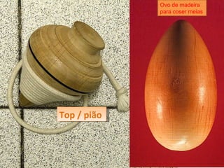Top / pião  Ovo de madeira para coser meias 