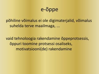 Vello Kukk - Muutused haridusmaastikul õppejõu pilgu läbi