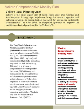 Compressive Mobility Plan Map Vellore cmp | PDF