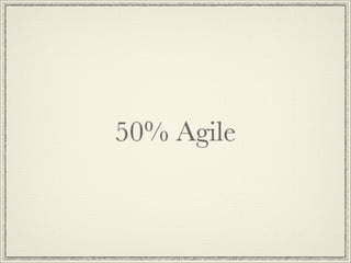 50% Agile
 