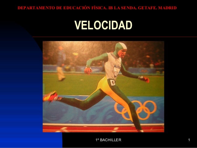 La Velocidad en Educación Física