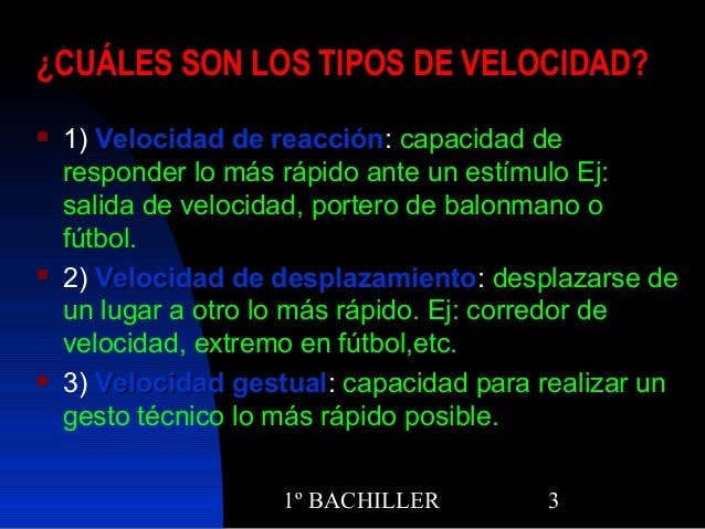 La Velocidad en Educación Física