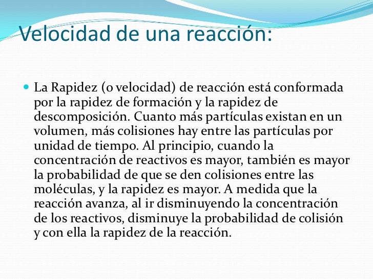 Rapidez De Reaccion 258 Rapidez De Reaccion 258