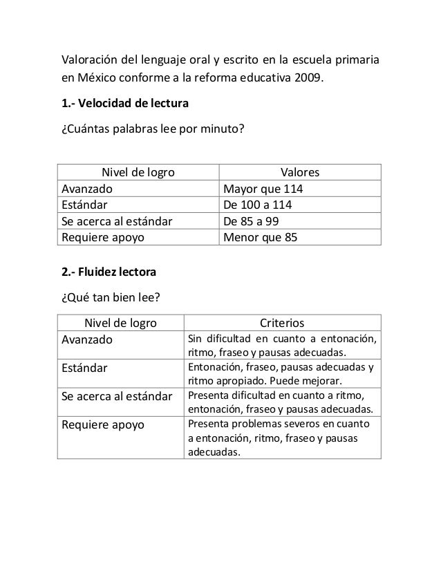 Cuantas Palabras Por Minuto Debe Leer Un Niño De 6 Años