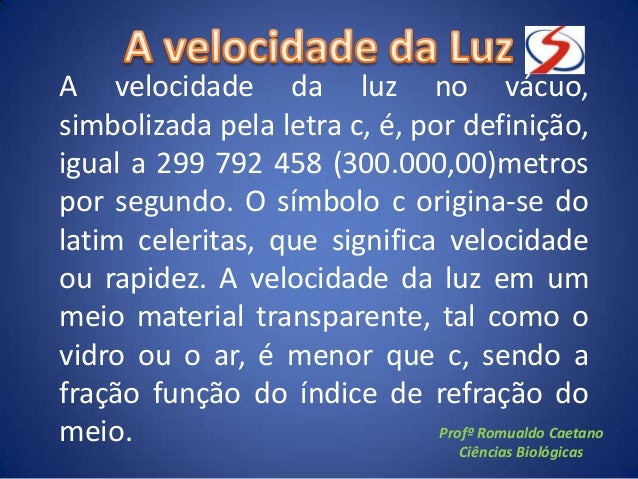 Velocidade Da Luz No Vácuo : Ultrapassar a velocidade da luz é possível ...