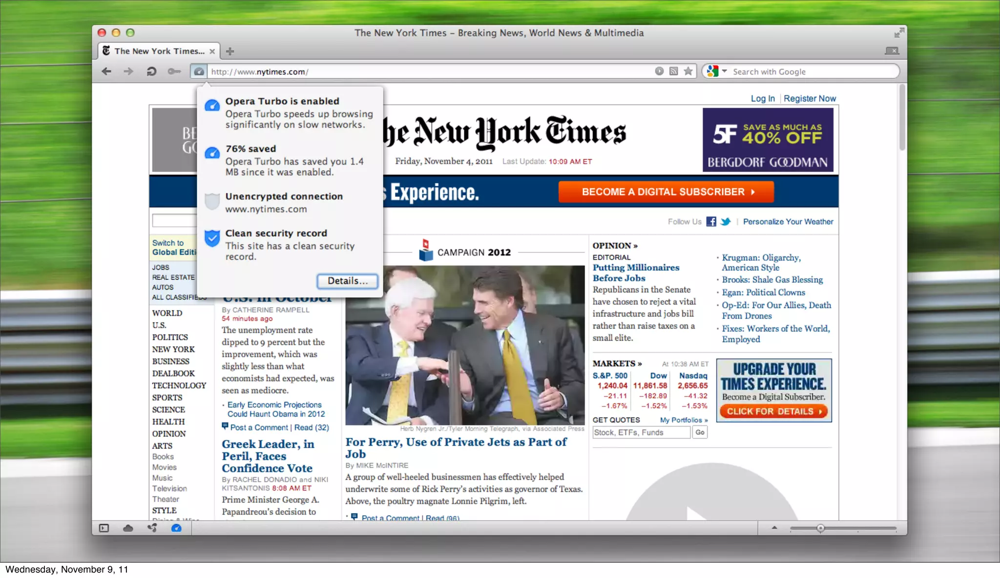 Wednesday, November 9, 11
 