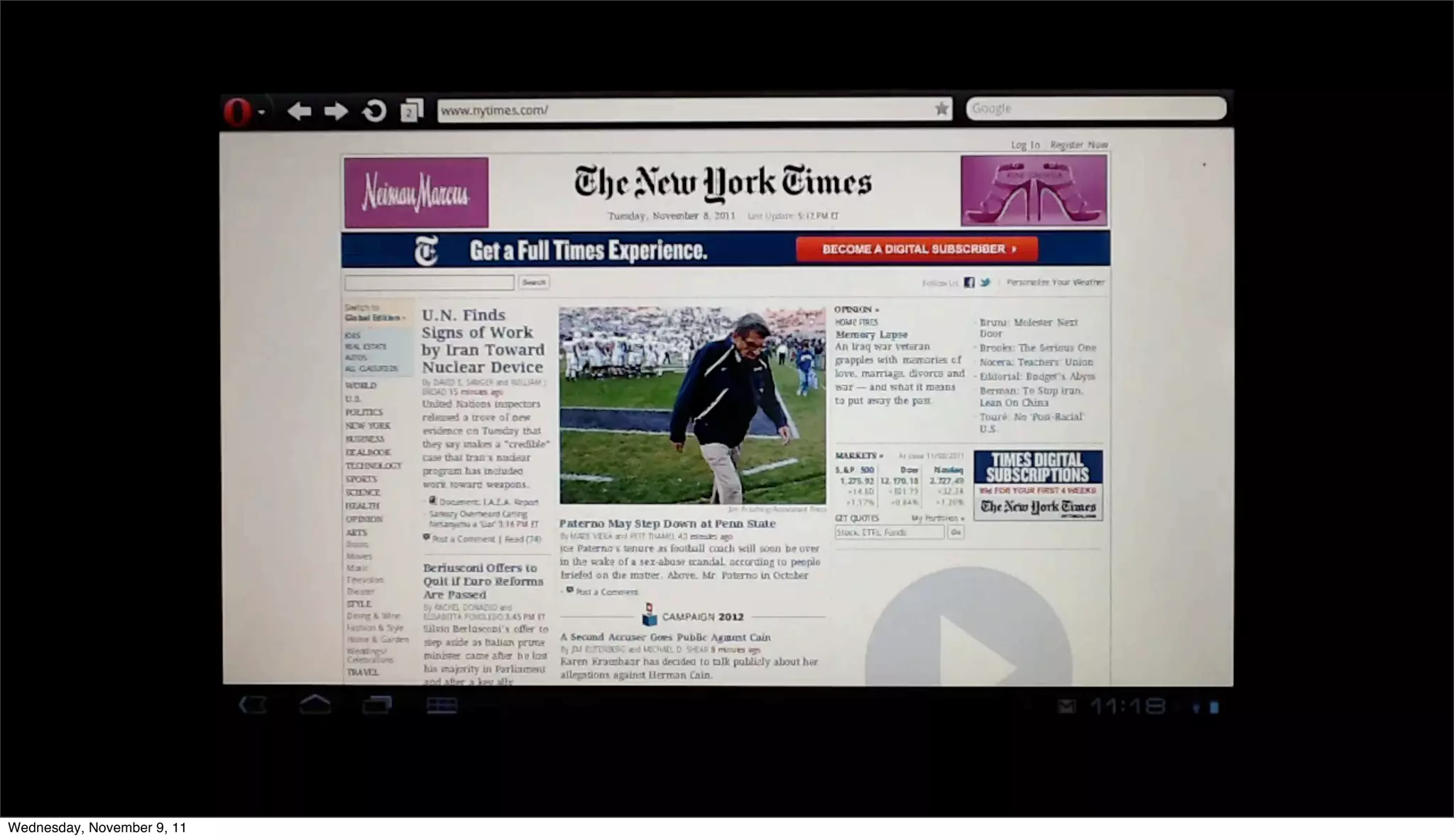 Fast panning, without checkerboard:




Wednesday, November 9, 11
 