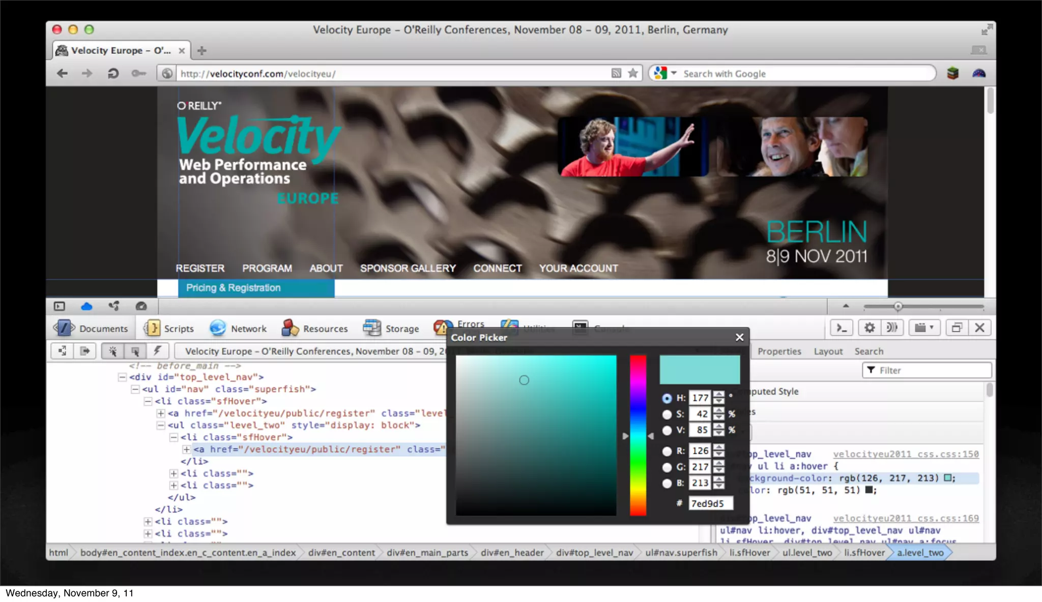 Wednesday, November 9, 11
 