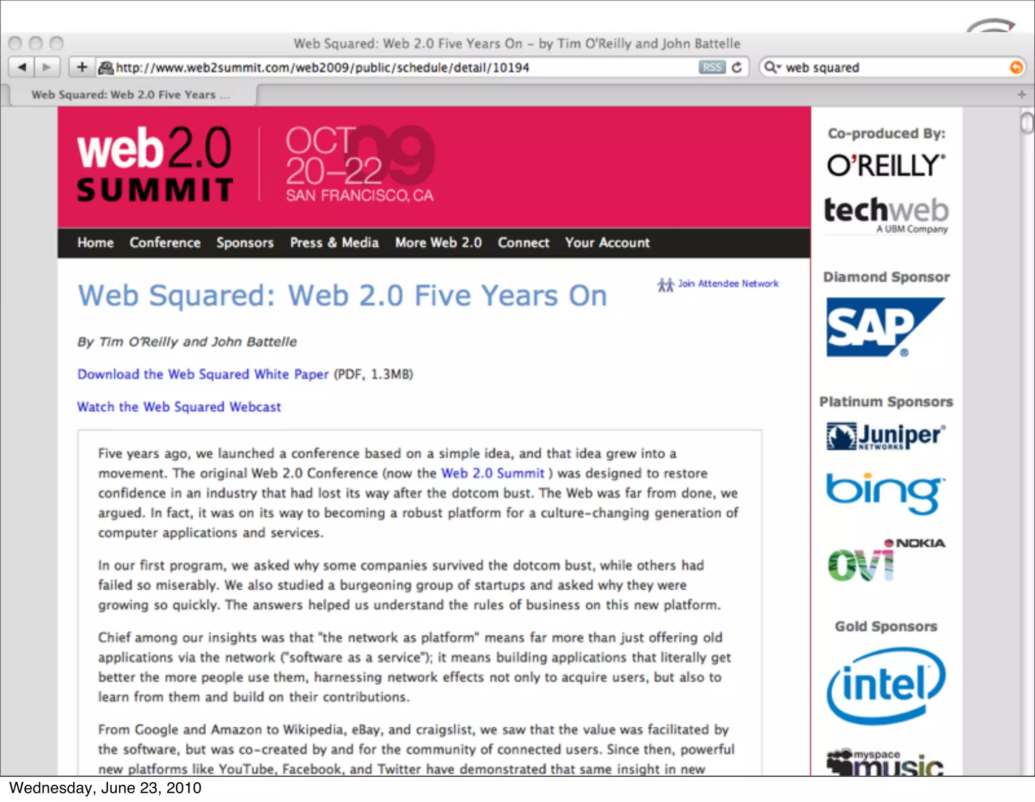 Wednesday, June 23, 2010
 