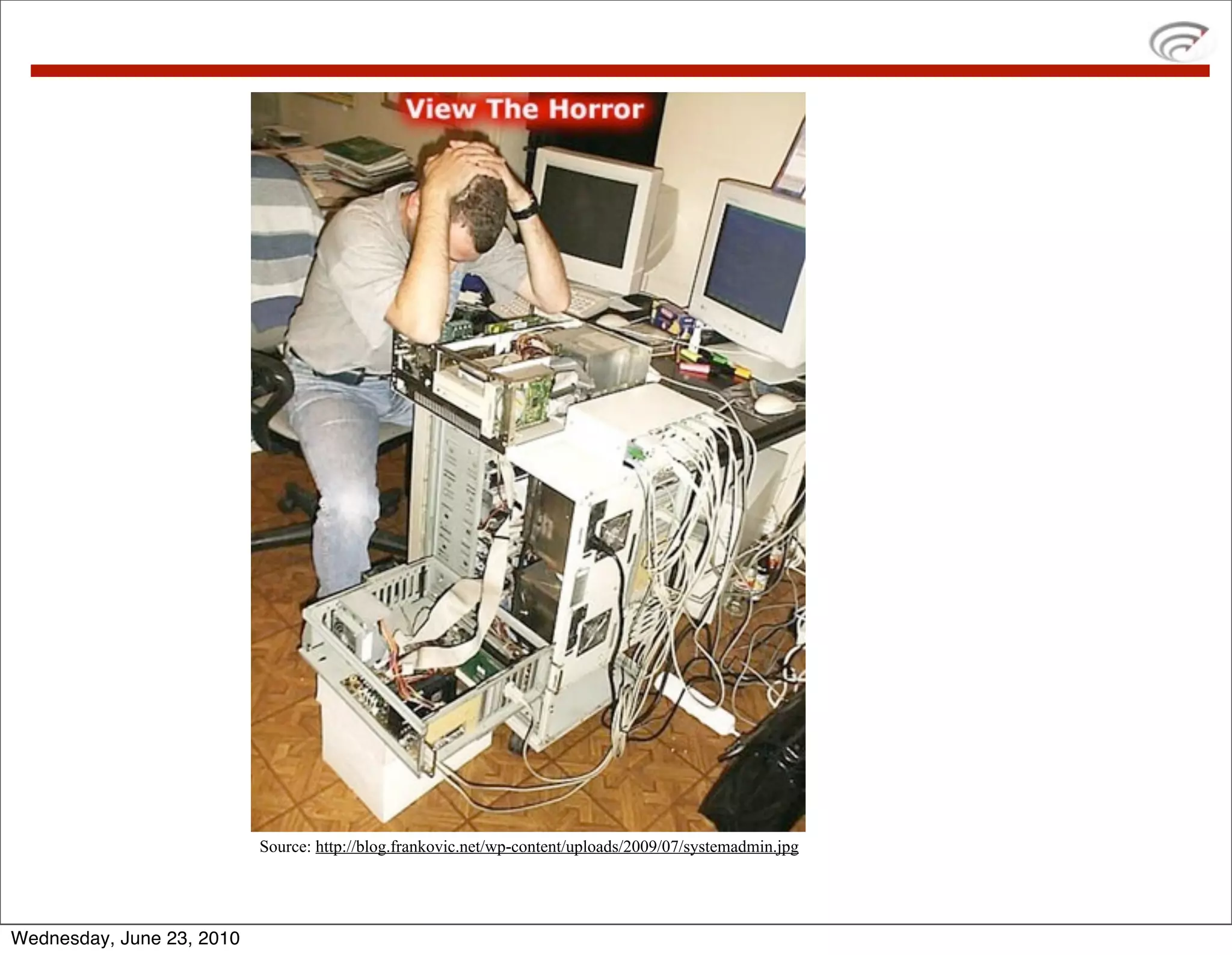 Source: http://blog.frankovic.net/wp-content/uploads/2009/07/systemadmin.jpg




Wednesday, June 23, 2010
 