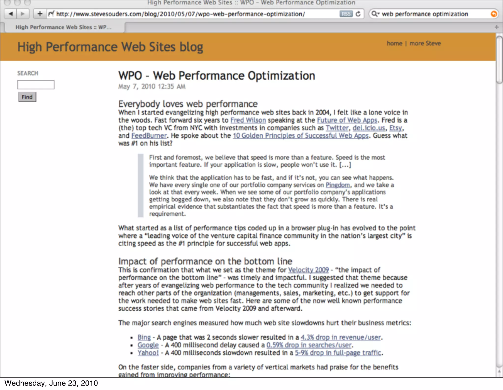 Wednesday, June 23, 2010
 