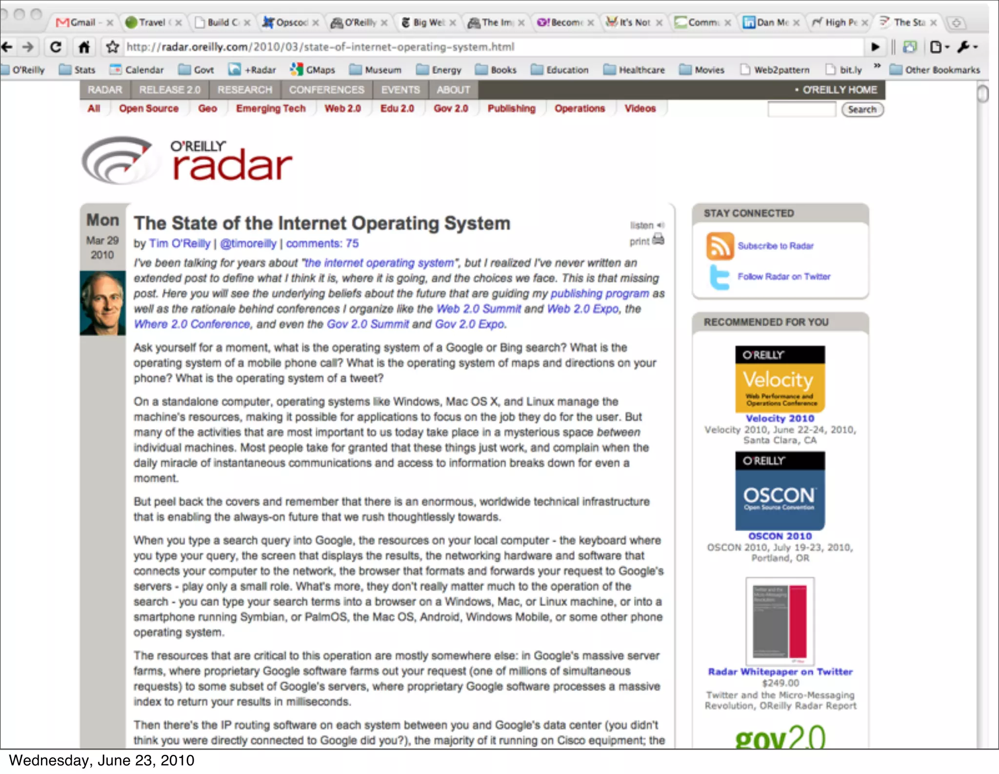 Wednesday, June 23, 2010
 