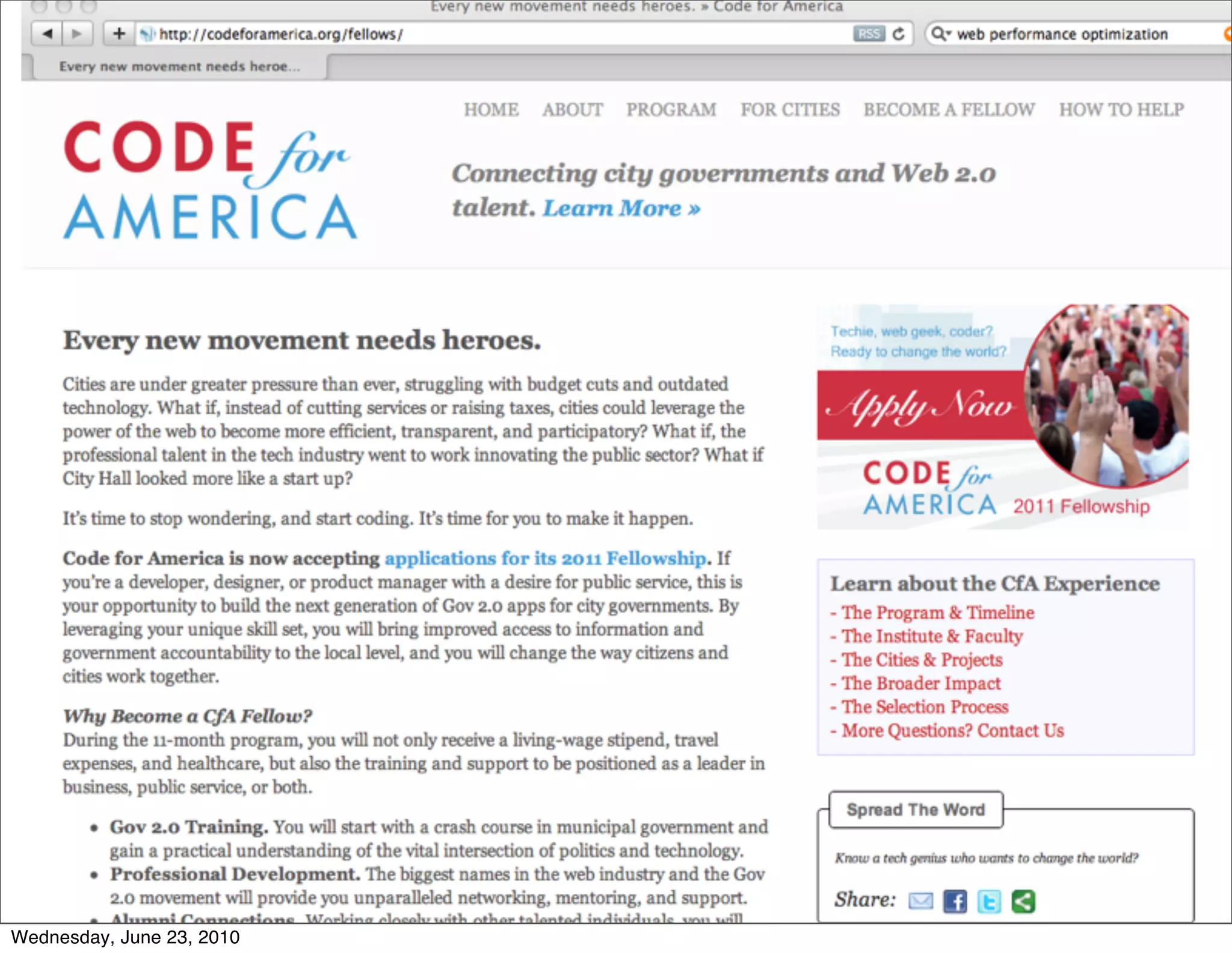 Wednesday, June 23, 2010
 