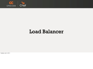 Load Balancer


Tuesday, June 14, 2011
 