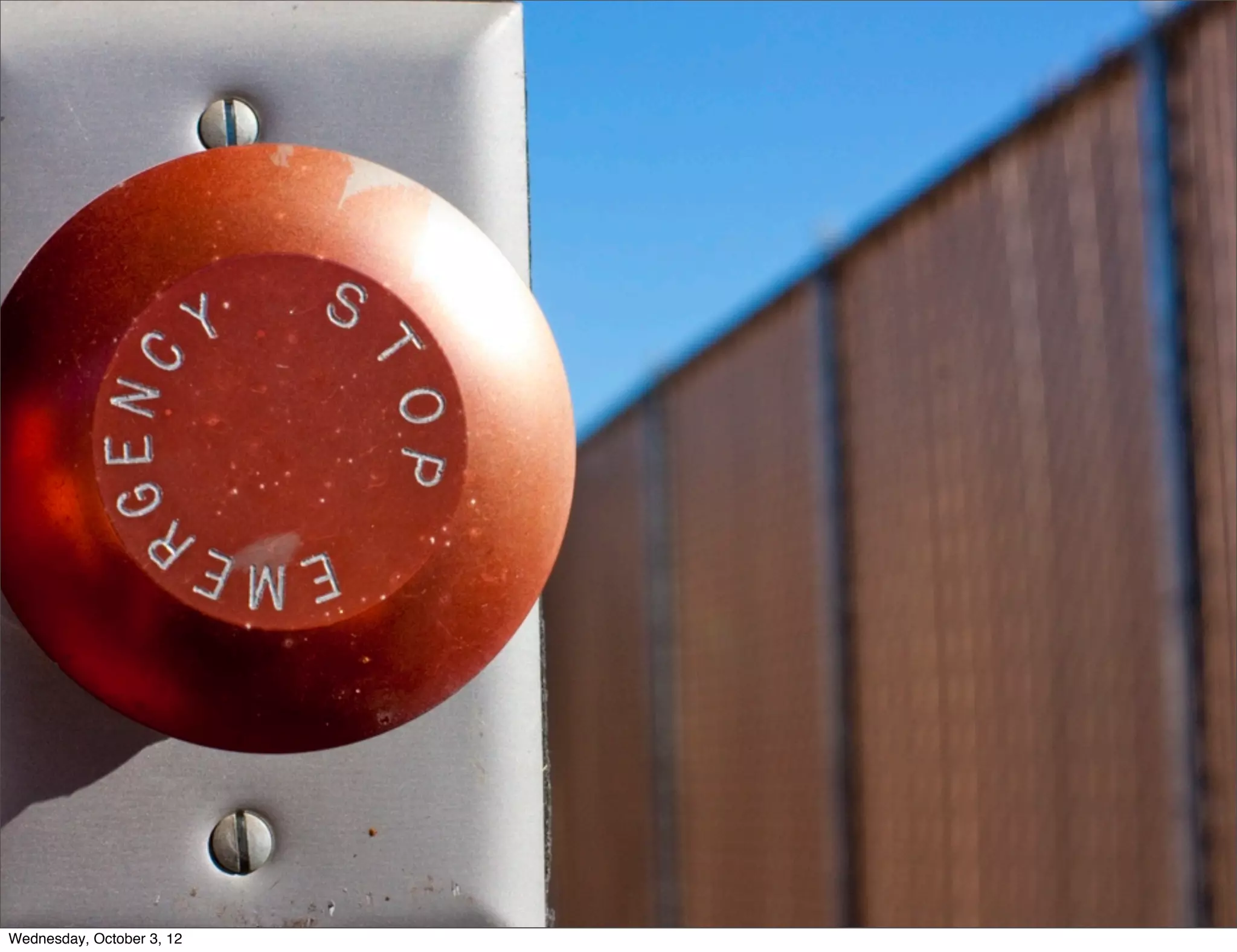 Wednesday, October 3, 12
 