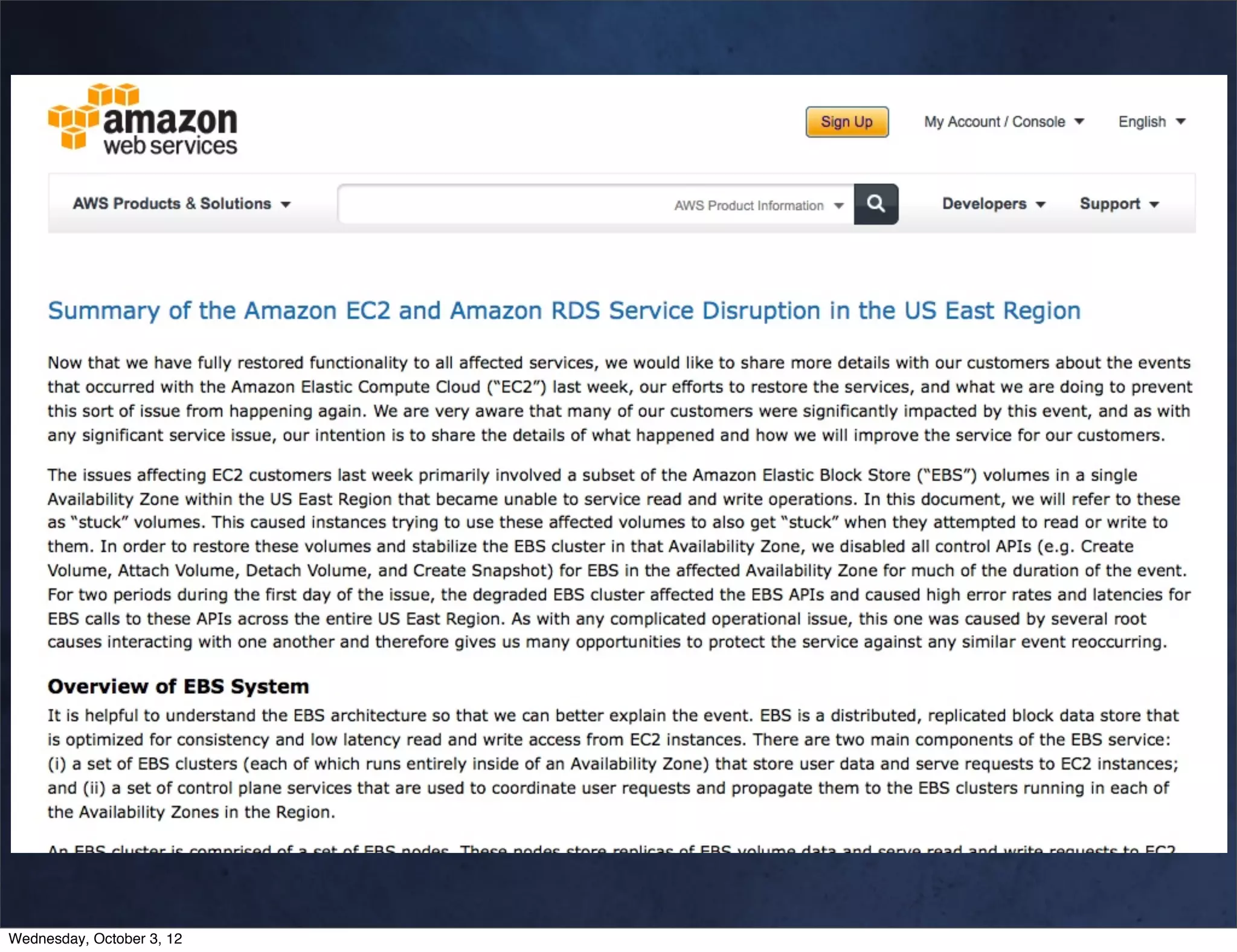 Wednesday, October 3, 12
 